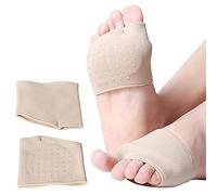 Almohadillas de manga metatarsal, almohadillas suave para juanetes, calcetines de gel antideslizantes alivio del dolor de pies, mortones, neuroma superpuestos, corrector hallux valgus (piel, L)