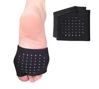 Almohadillas de manga metatarsal, almohadillas suave para juanetes, calcetines de gel antideslizantes alivio del dolor de pies, mortones, neuroma superpuestos, corrector hallux valgus (negro, L)
