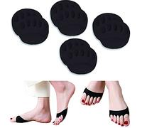 Almohadillas de metatarso de tela, 4 pares de almohadillas suaves para bolas de pie, reutilizables para el antepié para mujeres y hombres, prevención del dolor