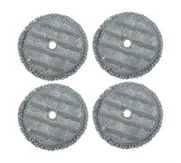 Almohadillas de microfibra de repuesto para aspiradora Bosch Unlimited 7 ProHygienic, diseño suave, antiarañazos, lavable, con correas higiénicas para suelos duros (paquete de 4)