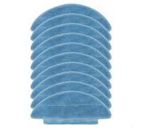 Almohadillas de microfibra para fregona Medion X20 SW+ MD 11415, paños de repuesto lavables triangulares para limpiador de vapor, color azul, paquete de 4 (10 unidades)