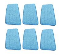 Almohadillas de microfibra para fregonas en aerosol, cabezales planos lavables, almohadillas de limpieza reutilizables para suelos duros, uso seco y húmedo, 45 x 14 cm, recambios azules, paquete de 3