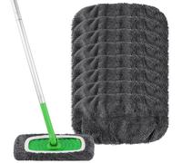 Almohadillas de microfibra reutilizables HOMEXCEL compatibles con Swiffer Sweeper - Paquete de 8 repuestos lavables para mopa h meda y seca - Gri