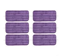 Almohadillas de microfibra reutilizables para mopa Swiffer Wet Jet de madera dura, lavable a máquina hasta 100 veces 11.8 x 4.5 pulgadas, paquete de 6, morado (paquete de 6)