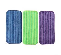 Almohadillas de microfibra reutilizables para mopa Wetjet de madera dura, lavable a máquina hasta 100 veces 11.8 x 5.5 pulgadas, paquete de 6 (morado/verde/azul) (paquete de 3)