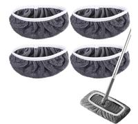 Almohadillas de microfibra reutilizables para trapeador en seco, compatibles con Swiffer Sweeper Mop Wet Mop, repuesto para trapear suelos (paquete de 4, fregona no incluida)