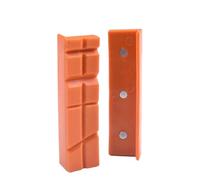 Almohadillas de mordaza de tornillo de banco suaves, 2 mordazas de tornillo de banco con imanes para prensa de taladro de tornillo de banco de 4/5/6 pulgadas, tejido liso naranja/verde o en forma de V