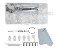 Almohadillas de Nariz, 25 Pares Almohadillas Gafas Nariz Antideslizantes, Almohadillas Nasales para Gafas con Paño de Limpieza Pinzas y Destornillador Pequeño, Almohadillas de Nariz para Gafas Silicon