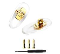 Almohadillas de nariz de repuesto para gafas de sol Gucci Eye Glass con tornillos y destornilladores, juego de 14 mm (dorado)