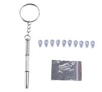 Almohadillas de nariz de silicona suave para cámara de aire, reparación de gafas de 15 mm, tornillos y destornillador