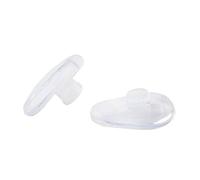 Almohadillas de nariz ovaladas suaves de silicona para gafas (transparente, 5 pares)