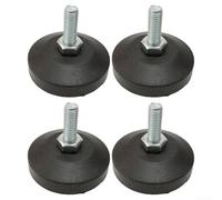 Almohadillas de pie de tornillo de nivelación de metal con base antideslizante para ejercicio para bicicleta y equipo de fitness, deslizadores roscados M8 para reducir la vibración y ajustar la altura