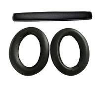Almohadillas de Piel Almohadilla cojín + Diadema Piezas de Repuesto para Auriculares Sennheiser PXC350 PXC450 PC350 PC450 HD380 Pro Auriculares Almohadillas de (Diadema + 1set)