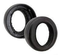 Almohadillas de piel de proteína de repuesto para Sony Pulse 3D para auriculares PS5, espuma viscoelástica de alta densidad, color gris, 90 mm (F)
