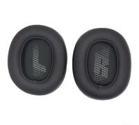 Almohadillas de piel de proteína para auriculares Jbl Live 770nc de repuesto, funda de cojín suave y cómoda, color gris, juego de 2 piezas (negro)