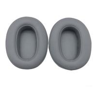Almohadillas de piel de proteína suave para auriculares Sony WH-XB900N, cojines de espuma viscoelástica de alta densidad para cancelación de ruido, color azul, 2 piezas (gris)