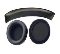 Almohadillas de Piel para Auriculares y Diadema para Sennheiser PC330 PXC330 PC333D Juego 3D HD205 HD205II (Negro)