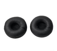 Almohadillas de piel sintética para Plantronics W740, W745, W440, W445, CS540, CS545, WH500, almohadillas de repuesto de piel sintética negra, ajuste fácil de instalar, acolchado de larga duración
