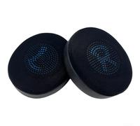 Almohadillas de piel sintética suave, almohadillas de repuesto de 100 x 25 mm, aptas para auriculares JABRA para auriculares ELITE 45H Evolve2 65 UC 40MS, orejas cómodas para llevar (A)
