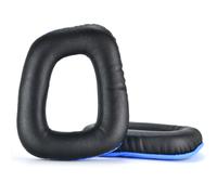 Almohadillas de PU para auriculares Logitech G35, G930, G430, F450, G331, G231, G431 y G432 Black+Blue