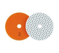 Almohadillas de pulido de 100 mm para granito, mármol, hormigón, piedra caliza, superficies diseñadas para amoladora angular o montaje pulidor (paso 2)