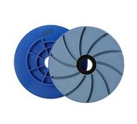 Almohadillas de pulido de 6 pulgadas con bloqueo de caracol para piso de hormigón con borde biselado compatibles con máquinas automáticas de salpicaduras traseras para mármol y granito (grano 400)