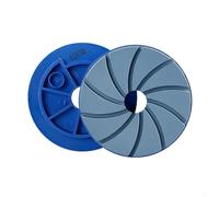 Almohadillas de pulido de borde de bloqueo de caracol de 5 pulgadas con segmentos de 10 mm de grosor para uso húmedo en mármol, granito, compatibles con máquinas automáticas de bordes (grano 400)