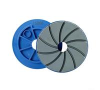 Almohadillas de pulido de borde de bloqueo de caracol de 5 pulgadas para granito de mármol y piedra de ingeniería de 125 mm con agujero de 25 mm, uso en húmedo, compatibles con máquinas automáticas de