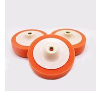 Almohadillas de pulido de coche, cabezales de esponja de espuma suave de 6 pulgadas con rosca M14 para taladros, kit de encerado naranja reutilizable, paquete de 3