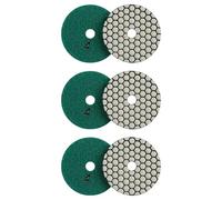 Almohadillas de pulido de diamantes flexibles, 6 uds, uniones de resina, discos de diamantes para piedra con rangos de grano de 50 a 3000 discos de resina de piedra