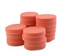 Almohadillas de pulido de esponja plana de 125 mm para pulidoras de coche, juego de 20 piezas, espuma naranja, encerado y pulidor, compatible con amoladoras angulares y rotativas