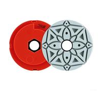 Almohadillas de pulido de resina de 125 mm, discos de molienda de granito de mármol con sistema de bloqueo de caracol para biselado de bordes, ruedas de acabado de metal para máquinas biseladas (grano