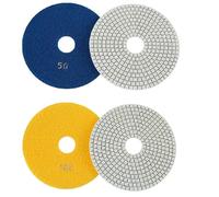 Almohadillas de pulido de resina de 150 mm para hormigón, granito, mármol y piedra, discos de molienda flexibles húmedos y secos