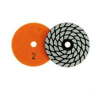 Almohadillas de pulido en seco de 80 mm, 4 pasos, discos de molienda de piedra para restauración de lijado de piso de hormigón de granito, mármol (NO2)