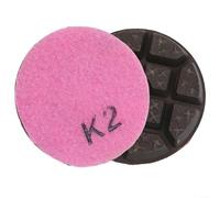 Almohadillas de pulido en seco de resina de 80 mm para granito, mármol, cuarzo, hormigón, discos de lijado húmedo/seco de 4 pasos para grano K1/k2/k3/k4 grueso de 7,5 mm (NO2)