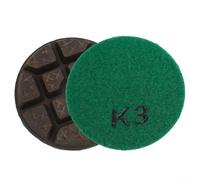 Almohadillas de pulido en seco de resina de 80 mm para granito, mármol, cuarzo, hormigón, discos de lijado húmedo/seco de 4 pasos para grano K1/k2/k3/k4 grueso de 7,5 mm (NO3)