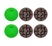 Almohadillas de pulido en seco/húmedo, 3 pulgadas, 80 mm, 6 unidades de discos de molienda de esmeril para granito, mármol, hormigón, diseño grueso para un acabado consistente en taller o proyectos de