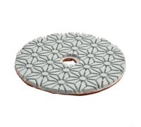 Almohadillas de pulido húmedas/secas de 100 mm, juego de 3 pasos para granito, hormigón, mármol, piedra, grano 1/2/3 de resina, dispositivo de pulido (grano 3)