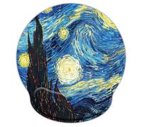 Almohadillas de ratn para computadoras Memoria Ergonomic Memory Foam Nonslip Van Gogh Soporte de soporte de peso ligero Mousepad para Office Gaming