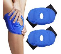 Almohadillas de refrigeración para rodillas, 2 unidades de manguitos de enfriamiento reutilizables, compresas frías y calientes con cierre de velcro, almohadilla de refrigeración para rodillas, alivio