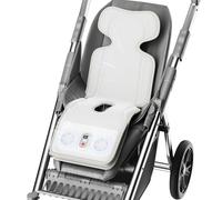 Almohadillas de refrigeración recargables para cochecito de bebé con doble soplador, cojín de refrigeración que funciona con pilas de 10000 mAh, refrigeración máxima de 10 horas, 3 velocidades, forro