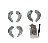Almohadillas de reparación de suela para zapatos y botas de hombre, placas de talón de metal y clavos (talón de media luna 3 dobles)