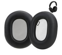 Almohadillas de Repuesto compatibles con Auriculares Sonos Ace con Espuma viscoelástica, Cuero proteico e imán Interno (Negro)