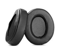 Almohadillas de repuesto compatibles con Creative Sound BlasterX H6 7.1 USB para auriculares para juegos, tamaño 105 mm x 85 mm (negro)