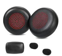 Almohadillas de repuesto compatibles con Plantronics Savi 8220 Savi 8210 Savi 8200 almohadillas de auriculares inalámbricos con accesorios de espuma viscoelástica suave, color negro
