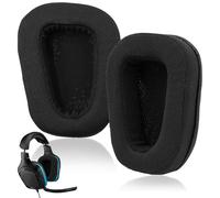 Almohadillas de repuesto de alta calidad para auriculares Logitech Gaming - Compatible con G935, G933, G930, G635, G633, G633S, G430, G431, G432, G433 - Espuma de memoria, rendimiento de sonido