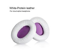 Almohadillas de repuesto de cuero blanco para auriculares HyperX Cloud I/II, Cloud II 2, Cloud Alpha S/Gold y