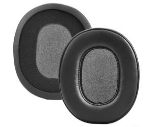 Almohadillas de repuesto de cuero de alta calidad compatibles con auriculares Sony Mdr-mv1 Mdr-mv2 Mdr-m1 y Mdr-m1st cojines suaves negros para mayor comodidad y aislamiento de sonido, par fácil de