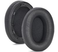 Almohadillas de Repuesto de Cuero de Cordero Negro Compatibles con Sony WH-1000XM3 (WH1000XM3) - 2 Unidades