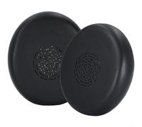 Almohadillas de repuesto de piel sintética suave para auriculares Jabra Engage 50 II y Engage 40 con cable, almohadillas negras para mayor comodidad (B)